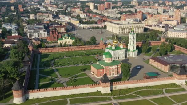 Tula Kremlin and Epiphany Cathedral — Stock Video