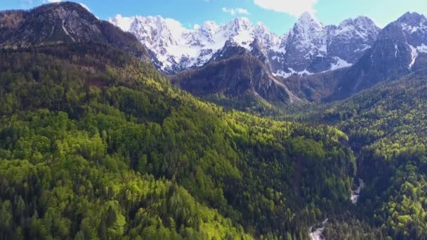 Nationaal park Triglav in Slovenië in het voorjaar — Stockvideo