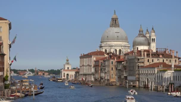 Basílica Santa Maria Della Saudação Grande Canal Veneza Itália — Vídeo de Stock