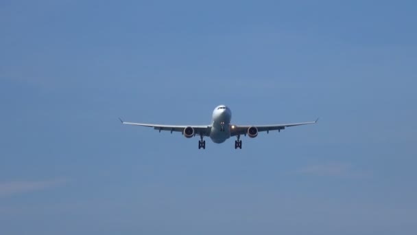 Passagierflugzeug Vor Der Landung — Stockvideo