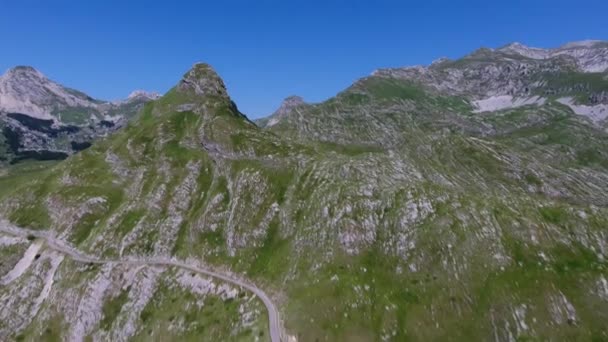 Vista Aérea Las Montañas Parque Durmitor Montenegro — Vídeos de Stock