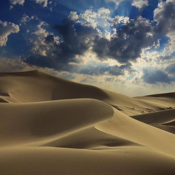 Grote Zandduin Sahara Woestijnlandschap — Stockfoto