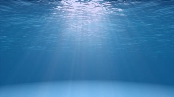 Surface bleue de l'océan vue sous-marine (vidéo 4k) )