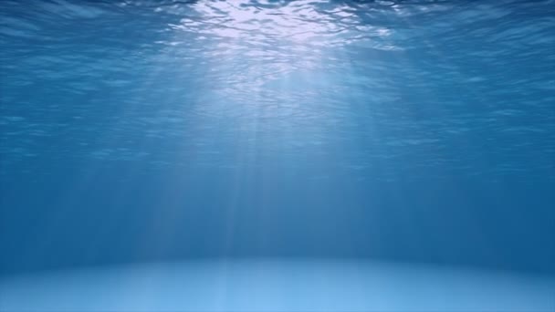 Blaue Meeresoberfläche von Unterwasser aus gesehen (4k-Video))