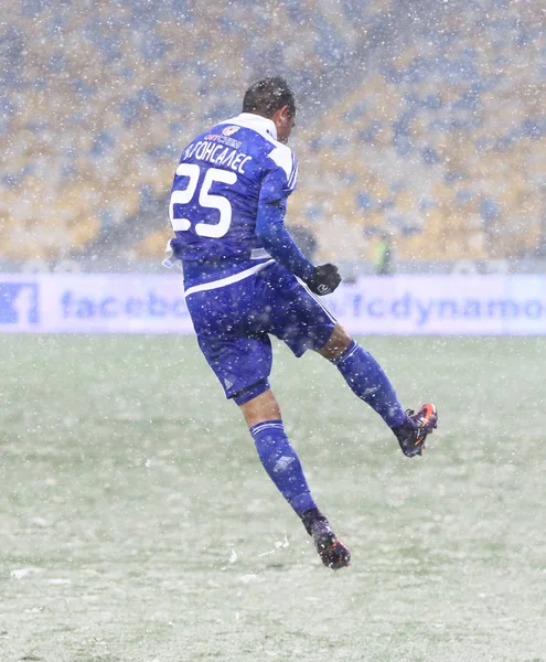 Mistrovství Ukrajiny: Fc Dynamo Kyjev v Zorya Luhansk — Stock fotografie