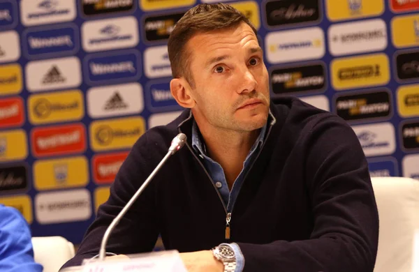 Andriy Shevchenko press-conference in Kiev, Ukraine — Stock Photo, Image