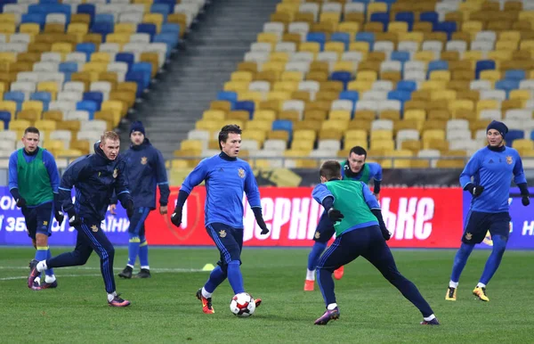 Sesión de entrenamiento de la Selección de Fútbol de Ucrania en Kiev — Foto de Stock