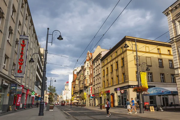 En las calles de la ciudad de Katowice, Polonia —  Fotos de Stock