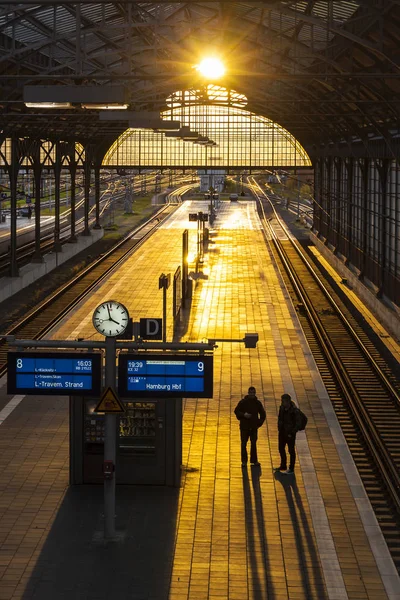 Lubeck Hauptbahnhof estação ferroviária, Alemanha — Fotografia de Stock