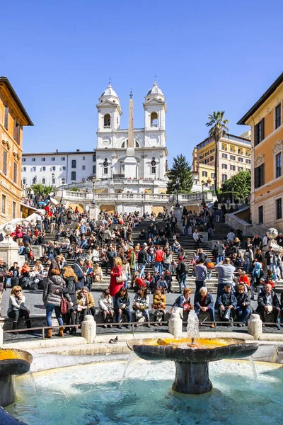 Os passos espanhóis em Roma, Itália — Fotografia de Stock