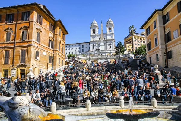 Os passos espanhóis em Roma, Itália — Fotografia de Stock