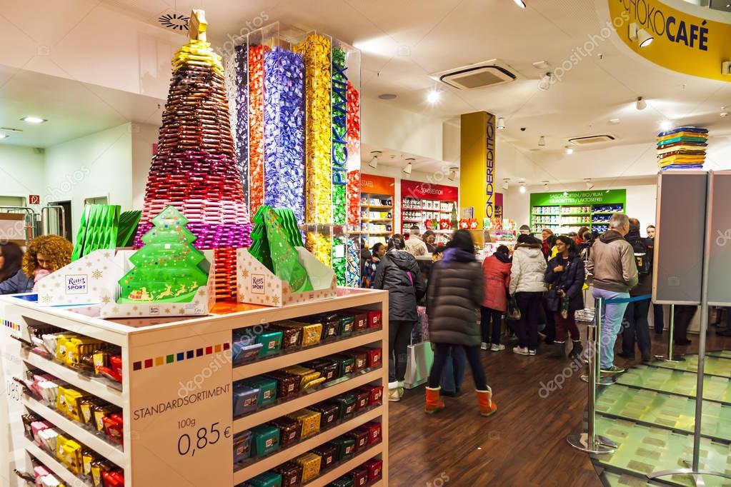 RitterSport chocolate shop in Berlin, Germany - Stock ...
