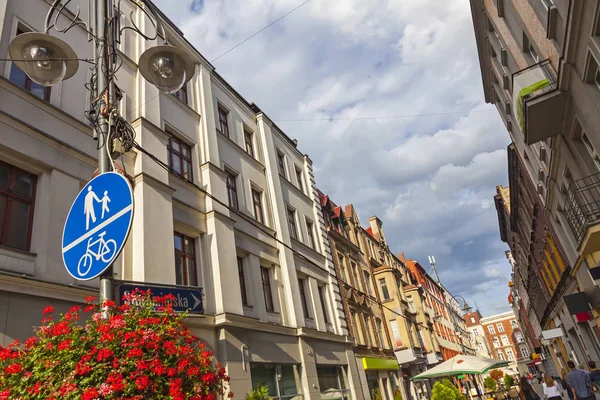 In de straten van Katowice, Polen — Stockfoto