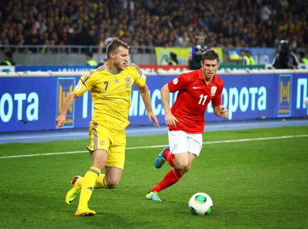 Матч отборочного турнира чемпионата мира по футболу 2014 Украина - Англия — стоковое фото