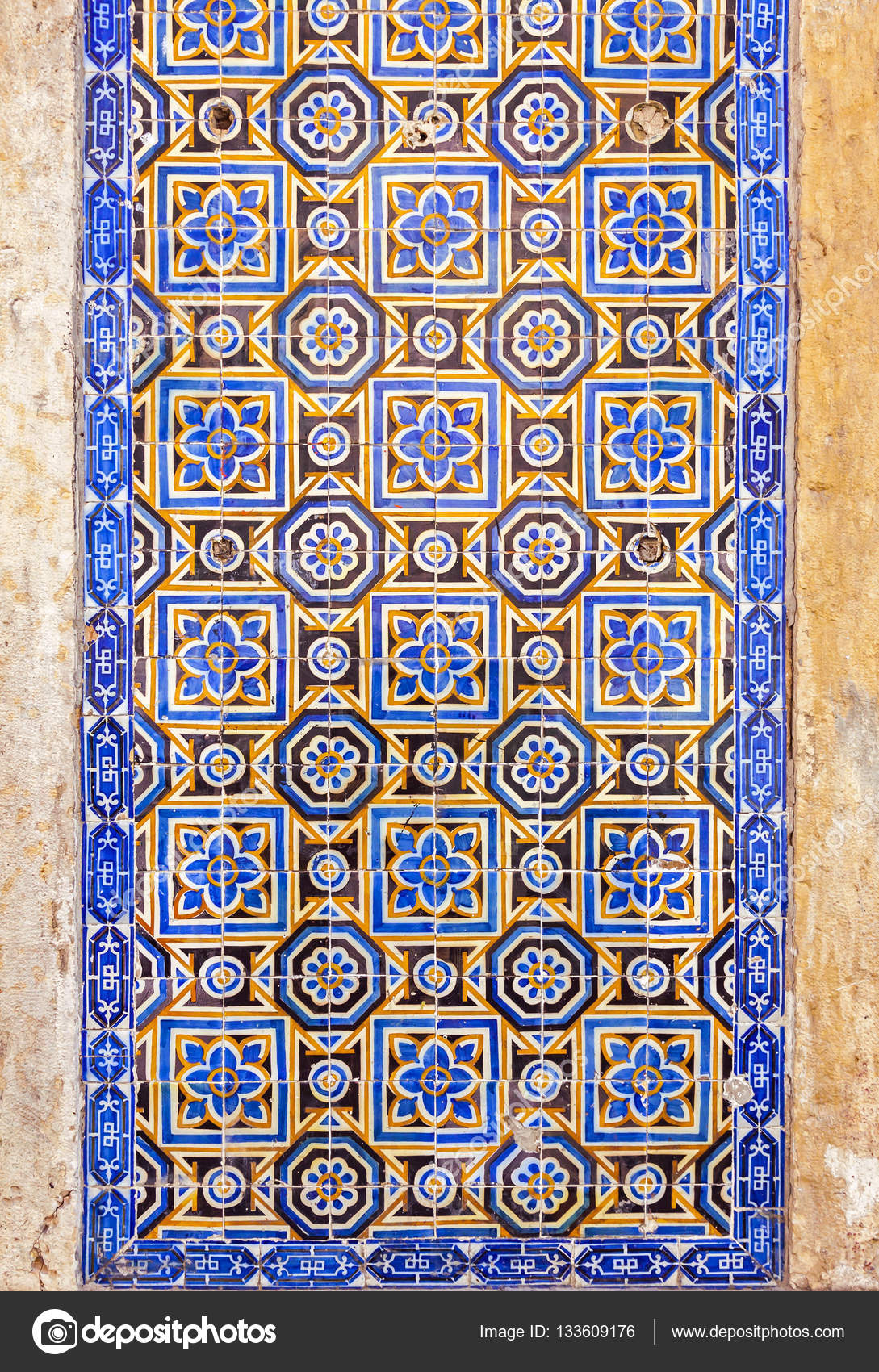 Azulejos (azulejos), Portugal — Fotografias de Stock Azulejos (azulejos), Portugal — Fotografias de Stock
