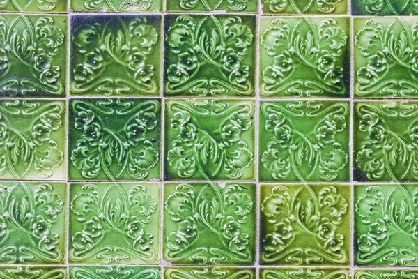 Details of typical Portuguese old ceramic wall tiles (Azulejos) — Stock Photo, Image