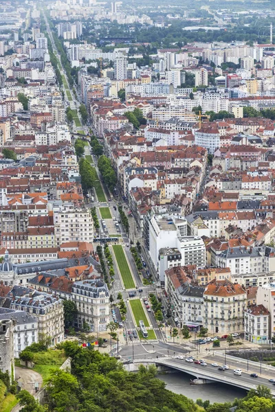 Panoramik hava kenti Grenoble, Fransa — Stok fotoğraf