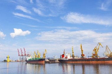 Deniz Odessa port, Karadeniz, Ukrayna