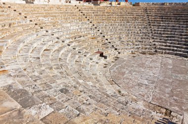 Kourion, Kıbrıs'taki antik Yunan-Roma Tiyatrosu