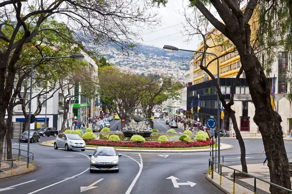 In de straten van de stad Funchal, Madeira, Portugal — Stockfoto