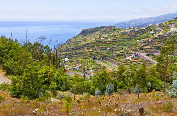 Побережье Атлантического океана на острове Мадейра, Португалия — стоковое фото