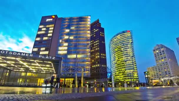 Potsdamer Platz - quartiere finanziario di Berlino, Germania — Video Stock