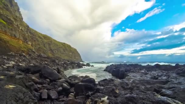 Ponta da Ferraria, bathing site on Azores, Portugal — Stok video