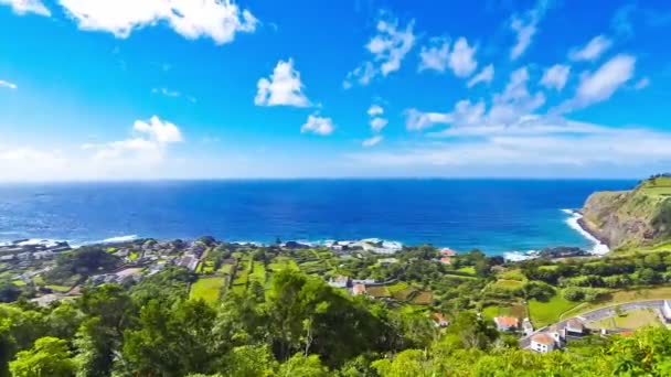 Vista pittoresca dell'isola di Sao Miguel, Azzorre, Portogallo — Video Stock