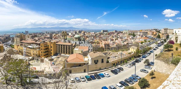 Panoramatický pohled z Cagliari, Sardinie, Itálie — Stock fotografie