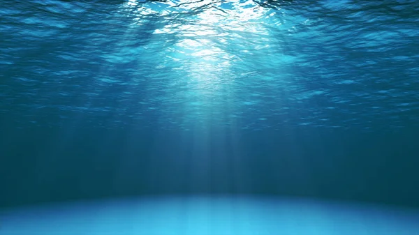 Dark blue ocean surface seen from underwater — Stock Photo, Image