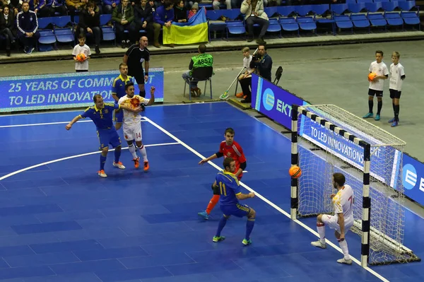 Futsal Amistoso partido Ucrania v España —  Fotos de Stock
