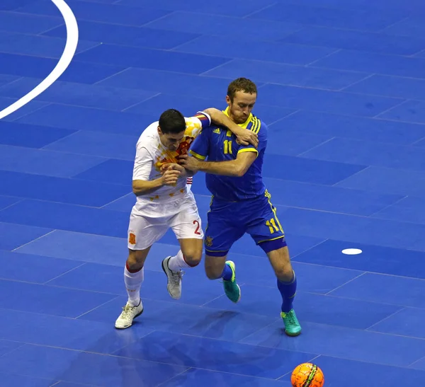 Przyjazny futsalu: Ukraina v Hiszpania w Kijów, Ukraina — Zdjęcie stockowe