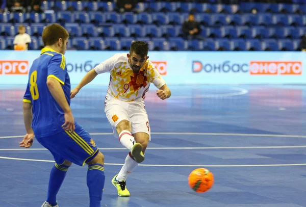 Futsal amistoso: Ucrania v España en Kiev, Ucrania —  Fotos de Stock