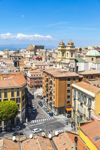 Luftaufnahme der Altstadt von Cagliari, Sardinien, Italien — Stockfoto