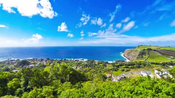 Pittoresk utsikt över ön Sao Miguel, Azorerna, Portugal — Stockvideo