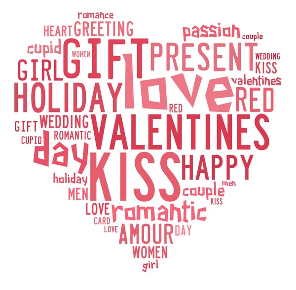 Concepto de San Valentín en la nube de etiquetas de palabras —  Fotos de Stock
