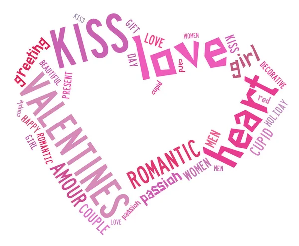 Valentines day concept in word tag cloud — Stock Photo, Image