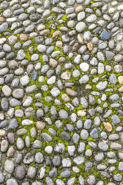 Oberfläche des alten Kieselsteinpflasters — Stockfoto