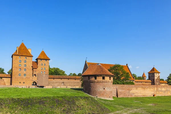 Křižácký hrad Malbork v regionu Pomořany Polska — Stock fotografie