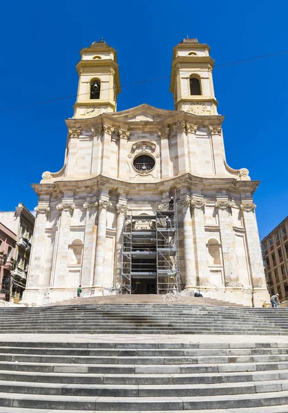 St Anne's kilise Cagliari, Sardinya Adası, İtalya — Stok fotoğraf