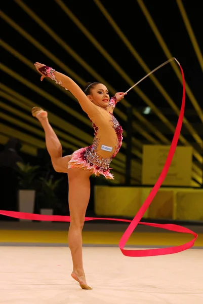 De Grand Prix van de ritmische gymnastiek in Kiev, Oekraïne — Stockfoto