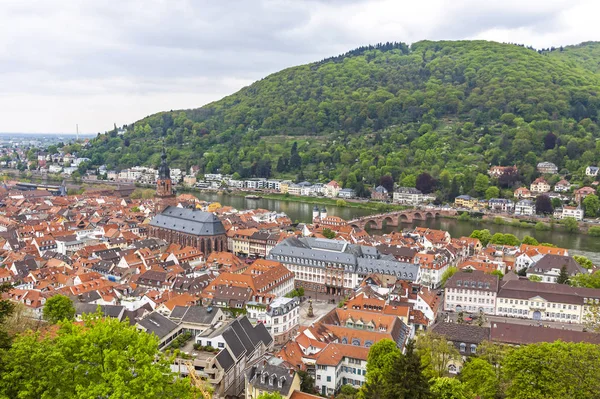Luchtfoto van Heidelberg city, Duitsland — Stockfoto