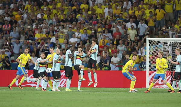 UEFA Euro 2016: İsveç v Belçika — Stok fotoğraf