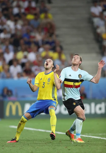 UEFA Euro 2016: Švédsko v Belgii — Stock fotografie