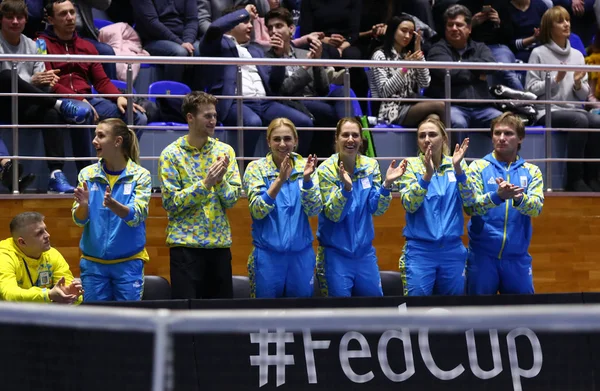 FedCup tenis: Ukraina v Australia w Charkowie, Ukraina — Zdjęcie stockowe