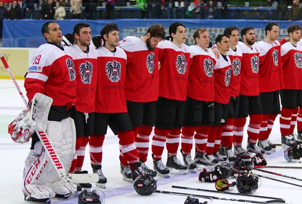Ledním hokeji 2017 World Championship Div 1 v Kyjevě, Ukrajina — Stock fotografie