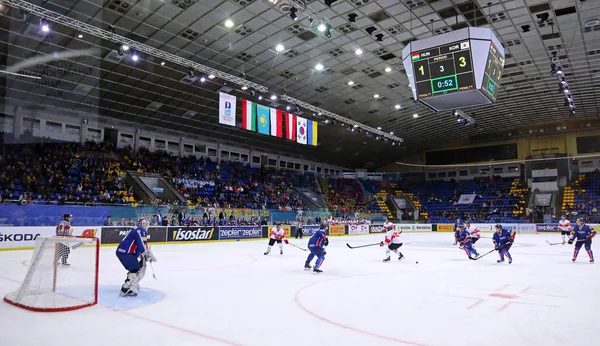 Первый дивизион чемпионата мира по хоккею 2017 в Киеве, Украина — стоковое фото
