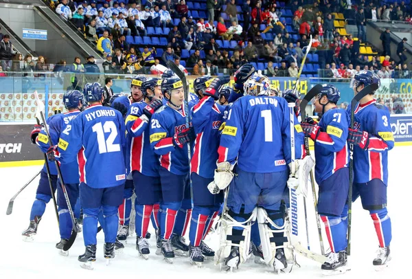 Ledním hokeji 2017 World Championship Div 1 v Kyjevě, Ukrajina — Stock fotografie