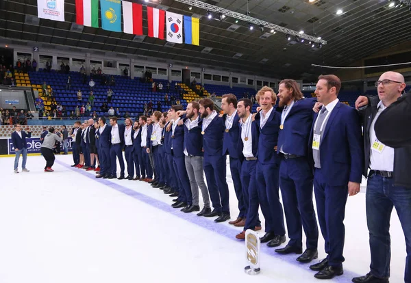 冰上曲棍球 2017年世界冠军 Div 1a 在基辅，乌克兰 — 图库照片