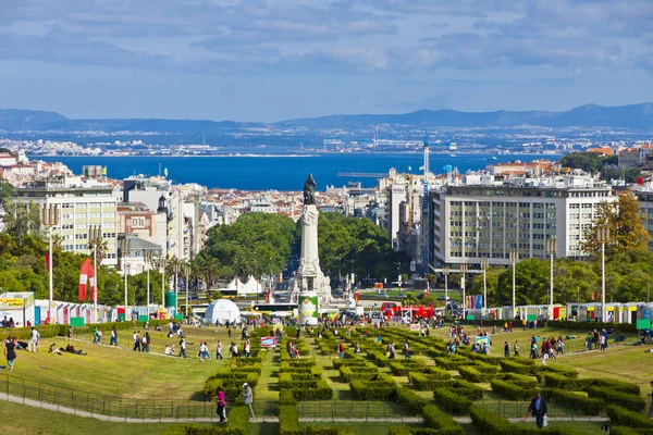 Park Eduardo VII v Lisabonu, Portugalsko — Stock fotografie